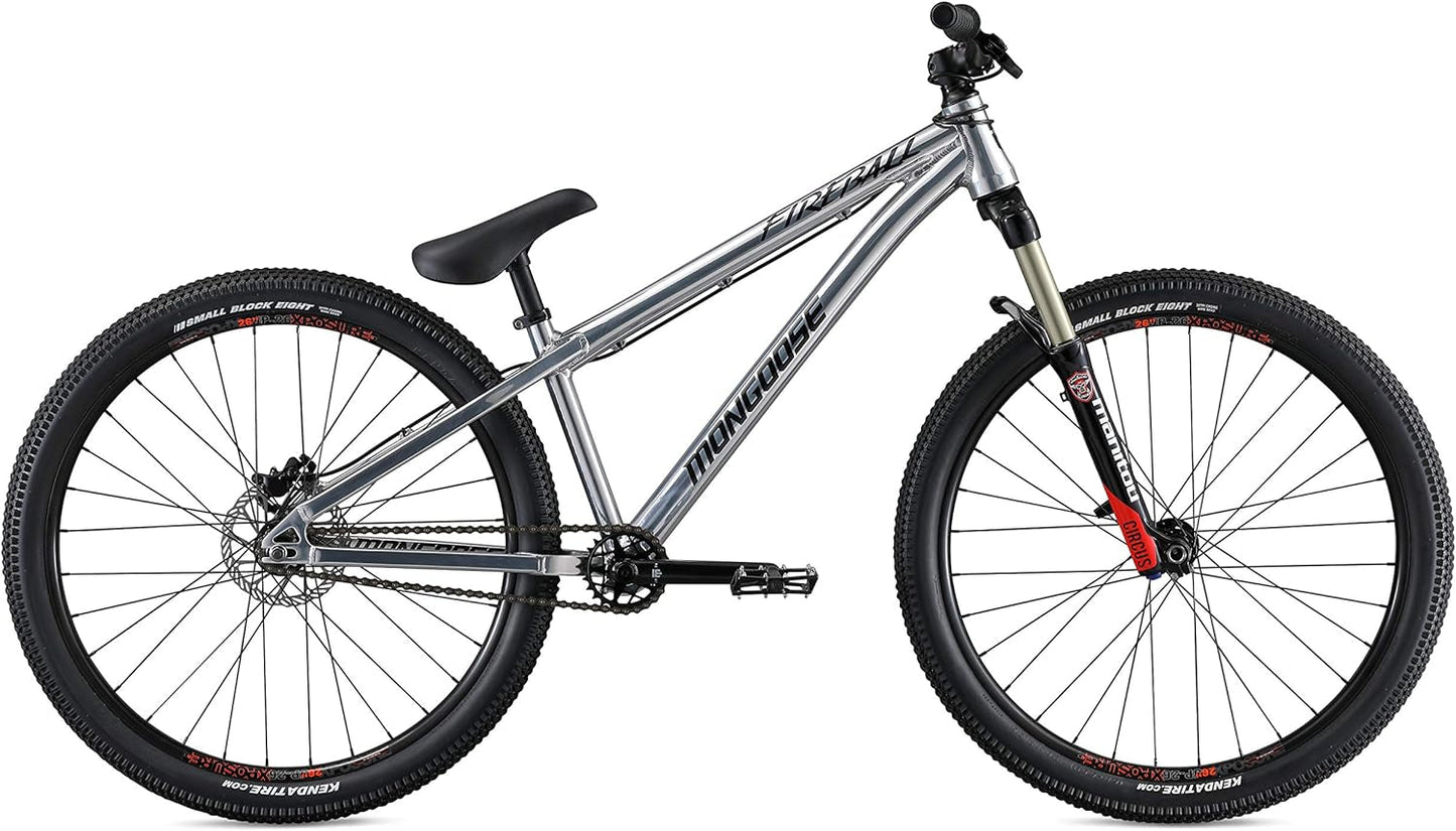 Fireball Dirt Jump Mens and Womens Mountain Bike, 26-Inch Wheels, Mechanical Brakes, T1 Aluminum Frame