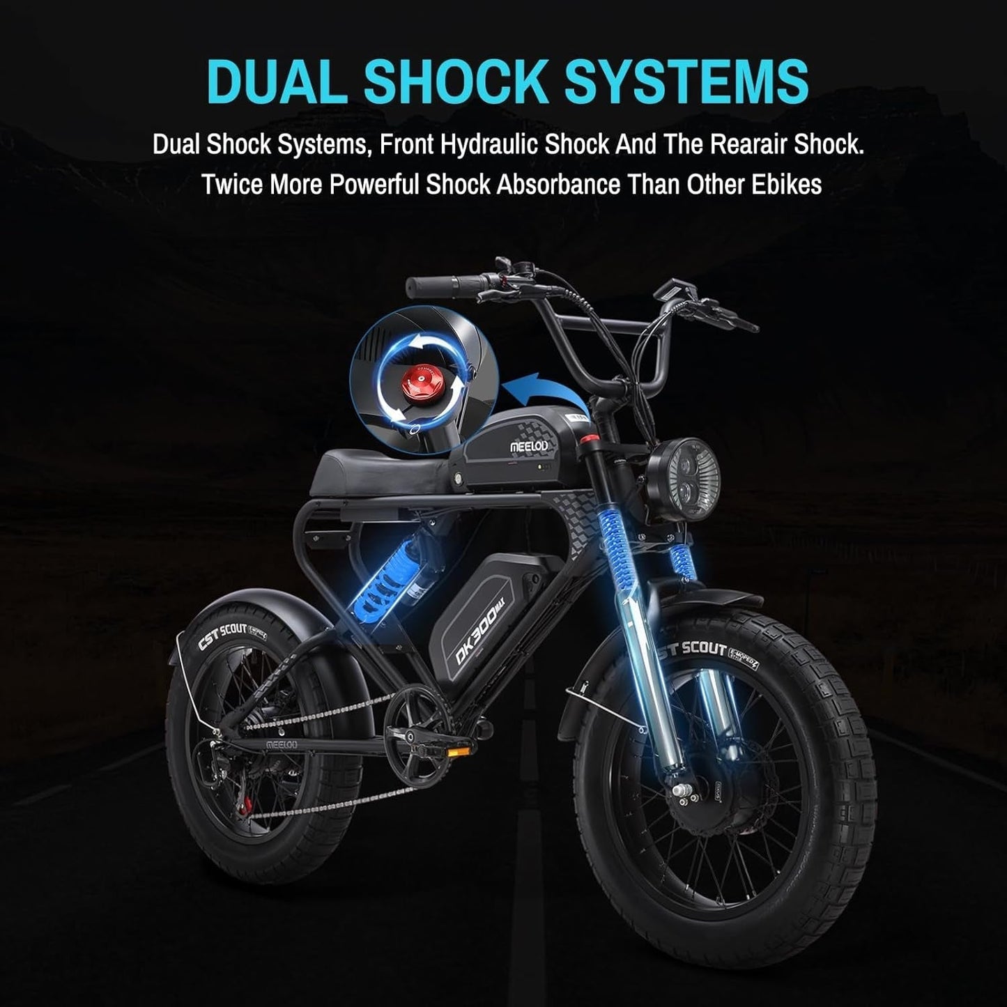 Ebikes for Adults Fat Tire Ebike 2400W/1200W Dual Motor/Single Motor Equipped with 48V/40Ah or 48V/30Ah Dual Lithium Battery, Pure Electric up to 35