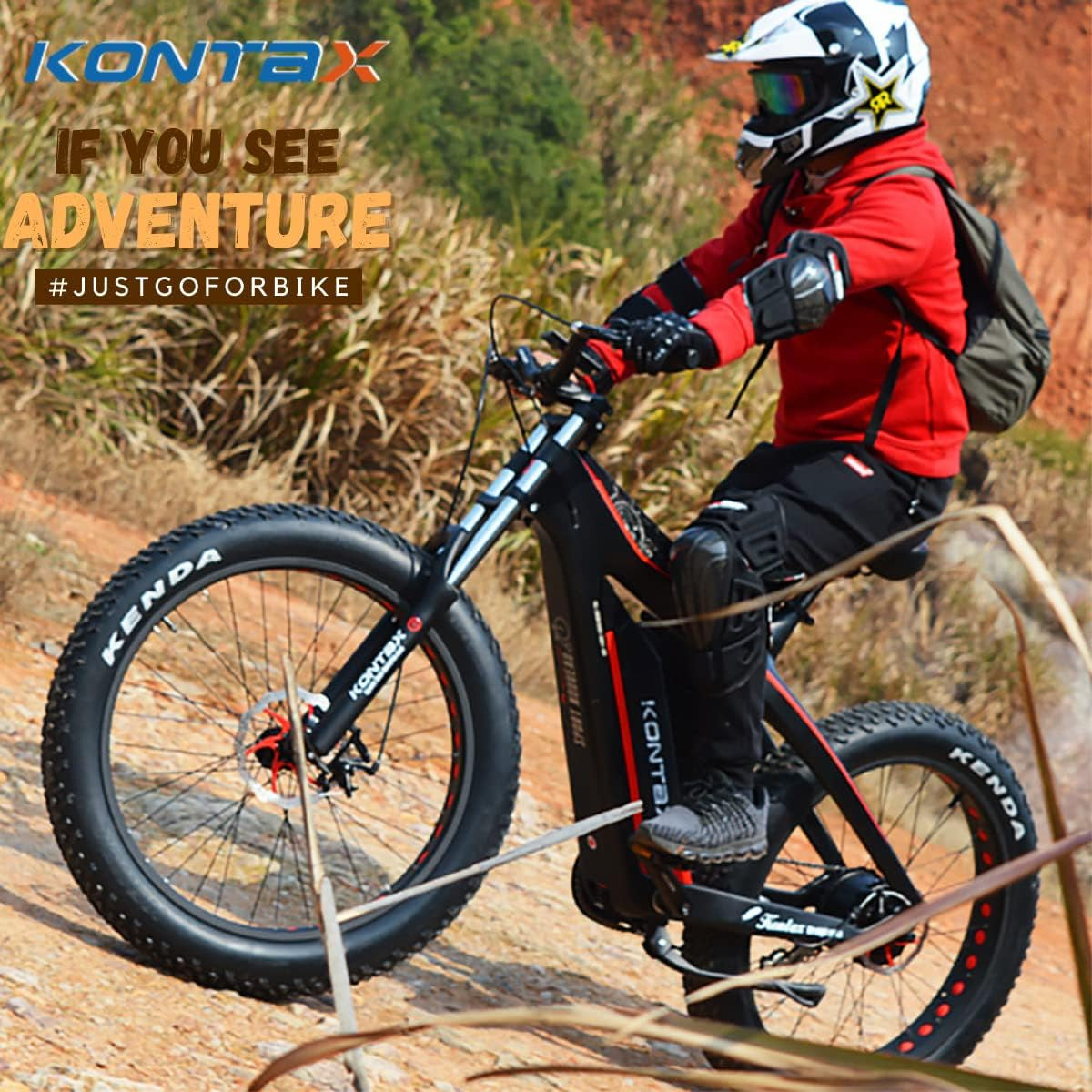 Electric Bikes Carbon Fiber Ebike for Adults 750W 25MPH, 48V/13Ah Removable Battery, 26'' Fat Tire Ebike Beach Mountain Snow E-Bike Shimano 8-Speed