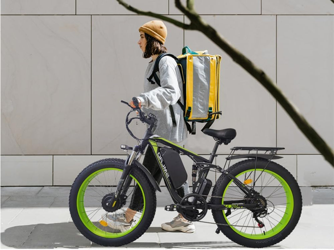 SMLRO V3 Adults Electric Bike, 2000W Dual Motor 48V 22Ah AWD Ebike, 82NM Torque 35MPH Electric Bicycles Shimano 7 Speed with 26" MTB for Trail Riding