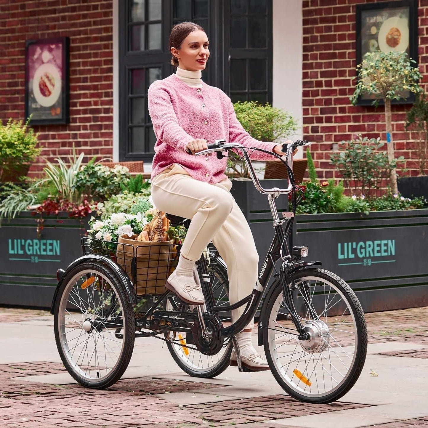 Electric Trike, Electric Tricycle for Adults with UL Tested 36V 10Ah Battery, 250W E Trike with Basket, 3 Wheel Electric Bicycle for Men Women Senior,