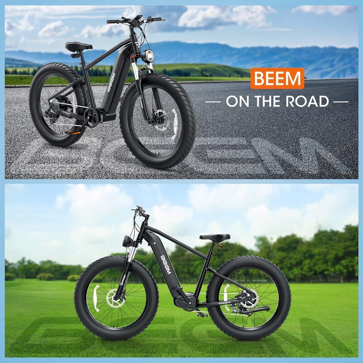 Electric Bike for Adults,750W/1000W/1200W,28Mph Samgsung 48V/15A Removable Battery,30-80Miles Electric Dirt Bike,26'' Fat Tire E-Bikes,Sha Mano 7