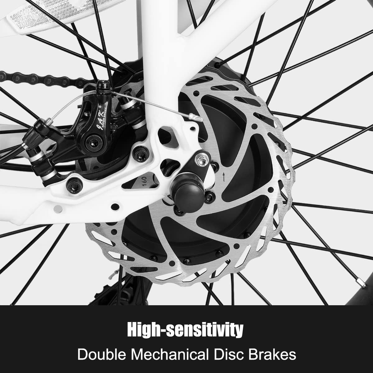 Adults Electric Bike Cargo, 750W 48V Brushless Motor E Bikes, 20 Inches 4.0 Fat Tire Aluminum Alloy Frame Suspension Fork Electric Bicycle with Racks