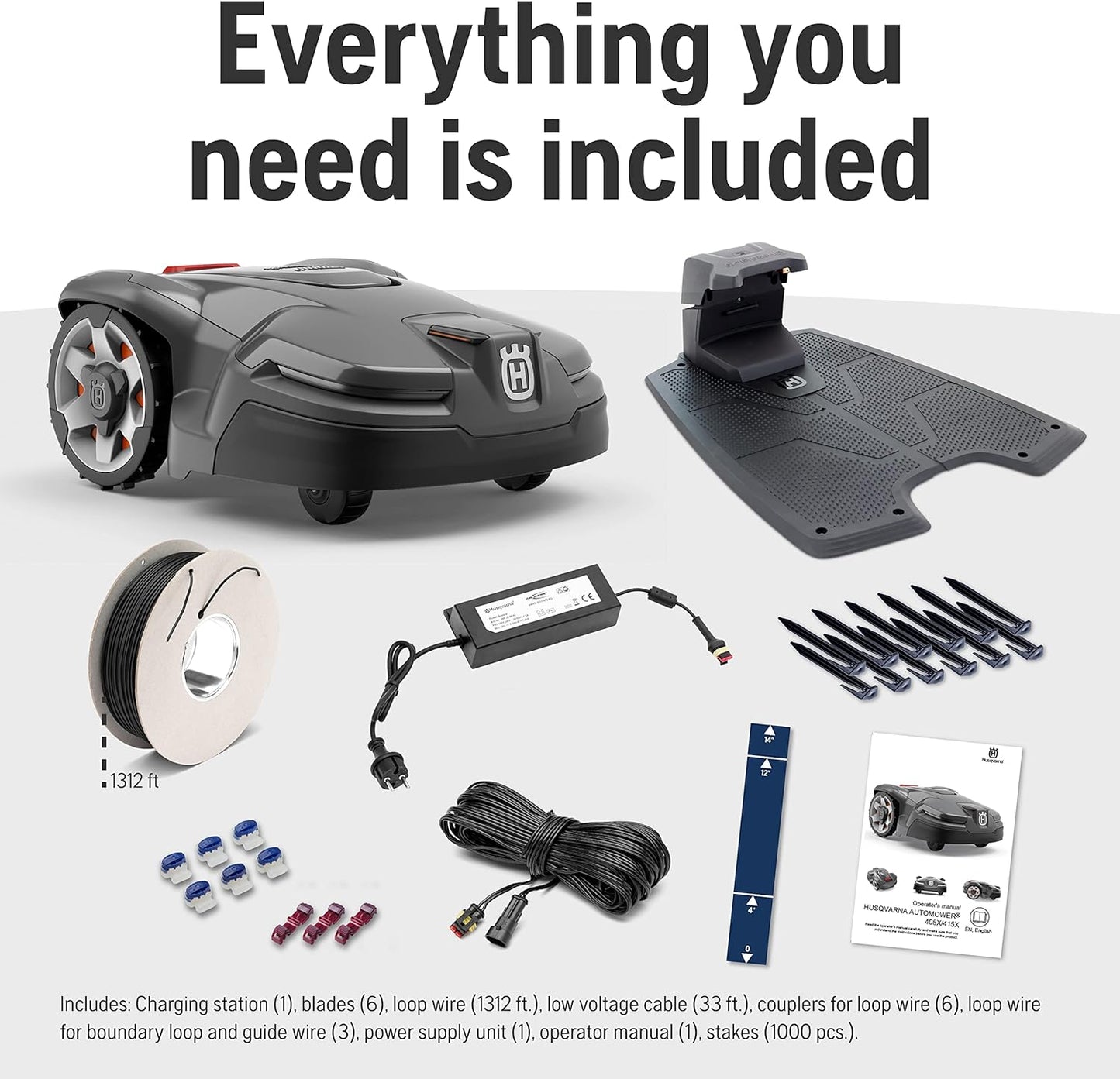 Husqvarna Automower 415X Robotic Lawn Mower with GPS Assisted Navigation, Automatic Lawn Mower