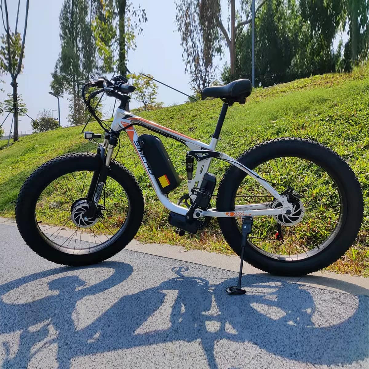 Smlro V3 plus Electric Bicycle 2000W Dual Motor Ebike 48V 22.4Ah Mountain Snow E Bike 35MPH Electric Bicycle 26" Fat Tire 7 Speed MTB for Trail Riding
