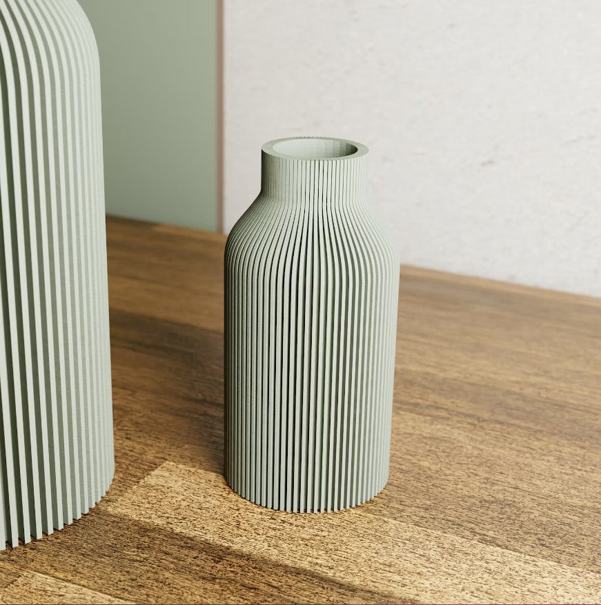 green vase bottle sleek