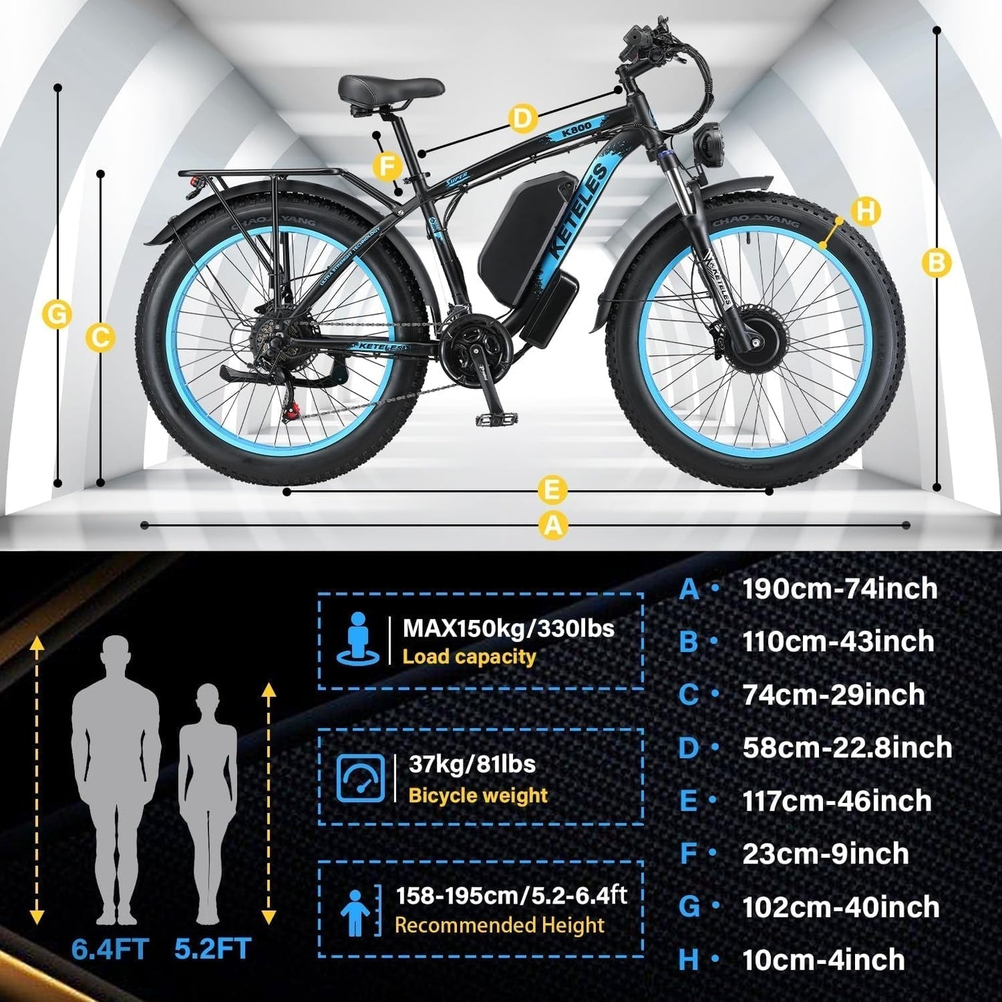 Electric Bike for Adults, 2000W 35MPH Electric Bicycle AWD Dual Motor Electric Mountain Bike 26" Fat Tire Ebike with 48V 23AH Removable Battery,
