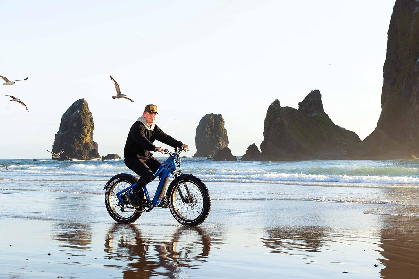 Ranger 4" Fat Tire E-Bike 330Lb Capacity BAFANG Rear Hub Motor 48V 750W Shimano 8-Speed Gears 45 Mile Range Custom LED Light Bar LCD Touchscreen