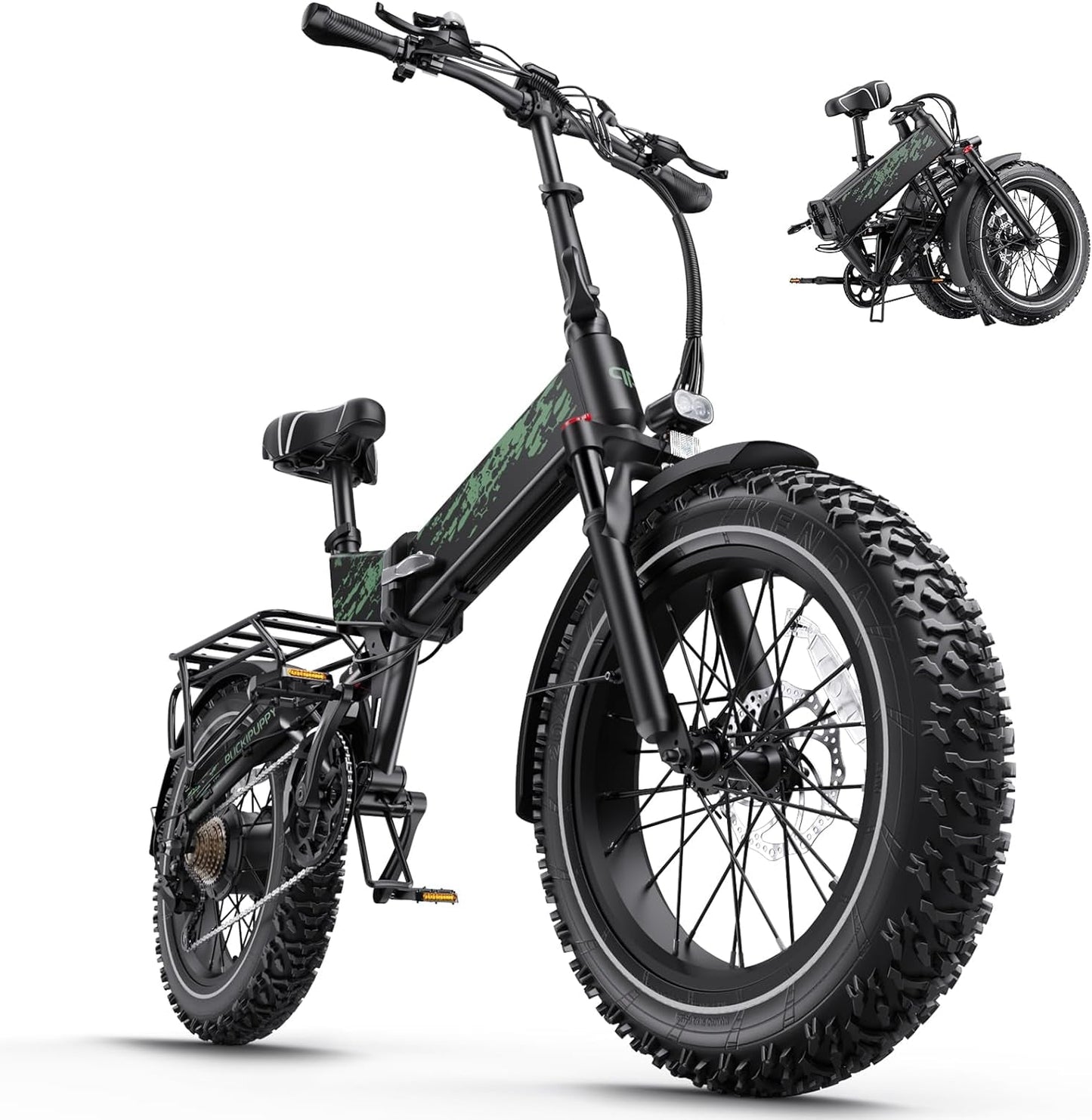 Electric Bike, Folding Electric Bike 750W 48V 20Ah Removable Battery 20MPH, 20" X 4" Fat Tire Ebike for Adults Men Women, Electric Mountain Bike with
