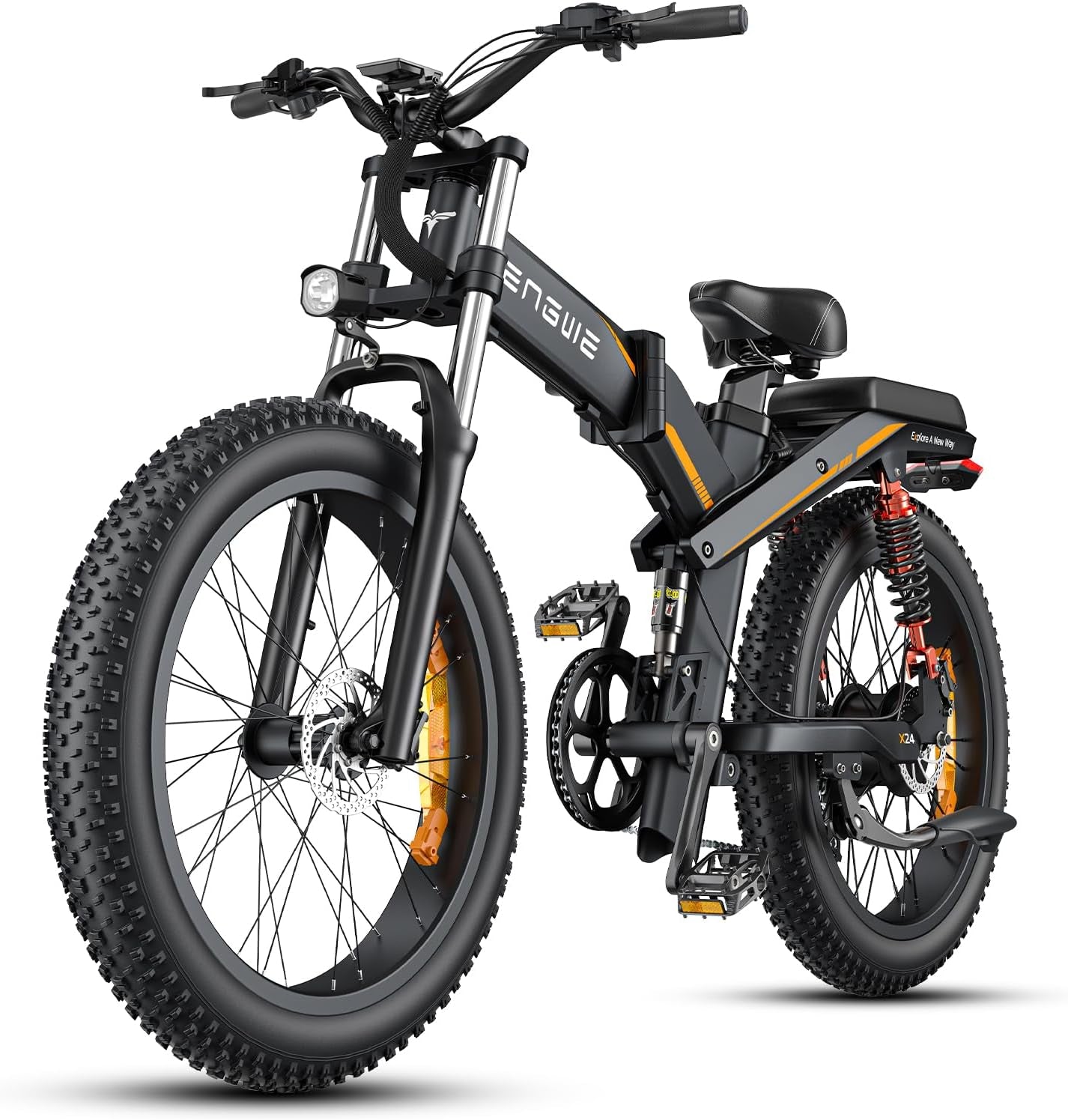 X20 X24 Fat Tire Electric Bike, 1000W(Peak) Motor Ebike for Adults,95 Miles 31MPH 20''24'' Mountain Ebike，48V19.2A(29.2Ah-Dual Battery Option),All