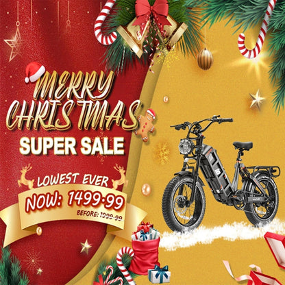 Juliet Electric Bike 60Ah 1000W Electric Bike Long Range 140Miles+ 20'' Electric Fat Tire Bike with Full Suspension, Hydraulic Brakes, 7-Speed Step