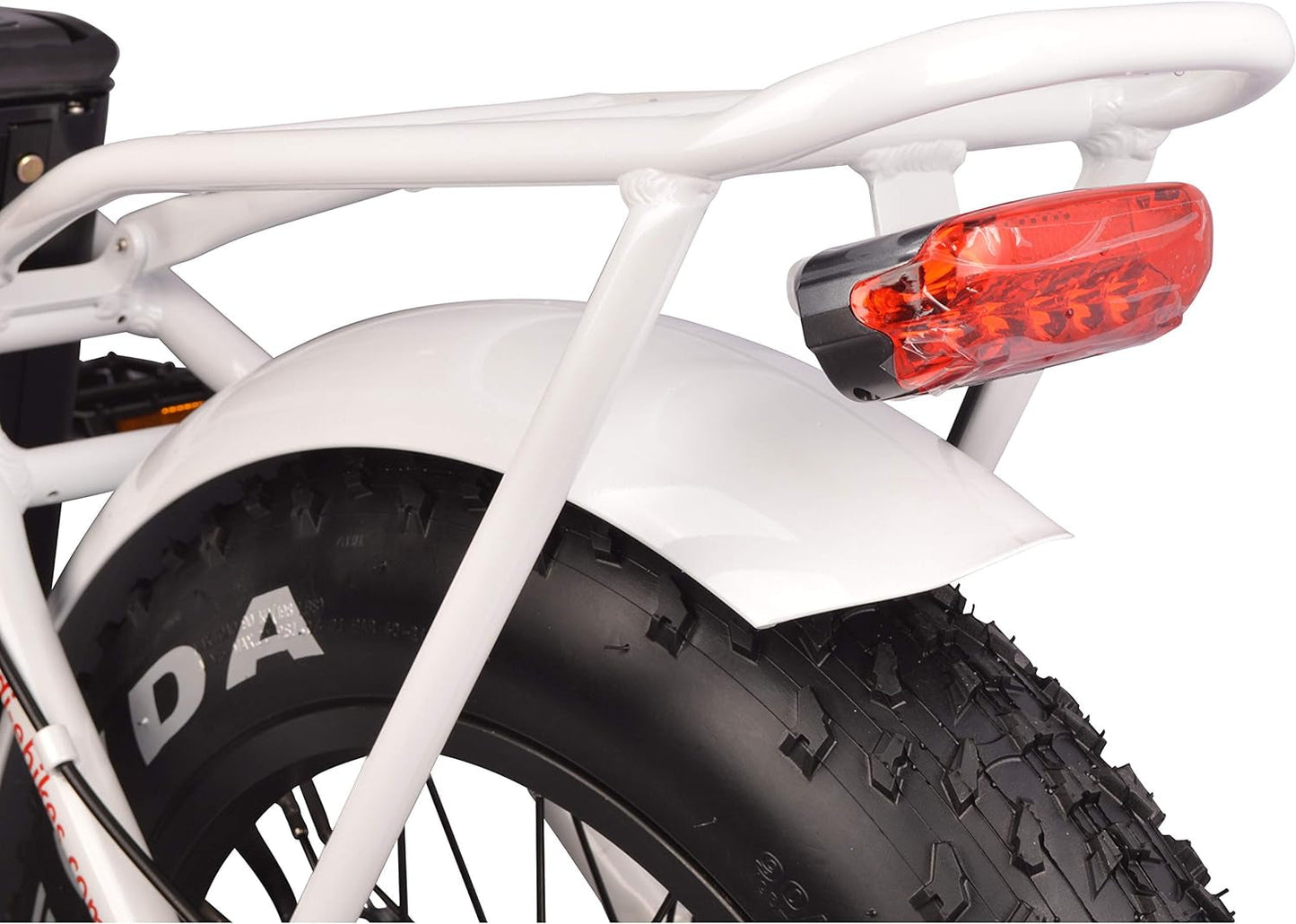 DJ Folding Bike Step Thru 750W 48V 13Ah Power Electric Bicycle, Pearl White, LED Bike Light, Suspension Fork and Shimano Gear