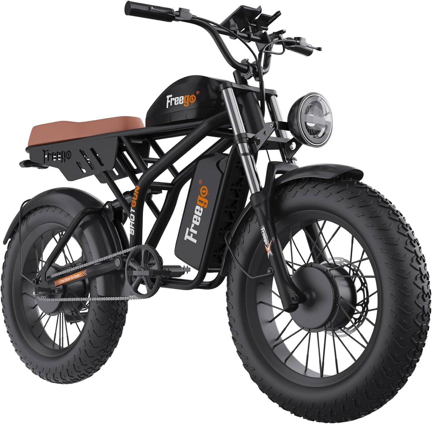Electric Bike for Adults, Dual Motor & Dual Battery, 2000W/48V/40Ah/55Ah, 20"X4.0" Fat Tires off Road Electric Bicycle with Removable Battery,