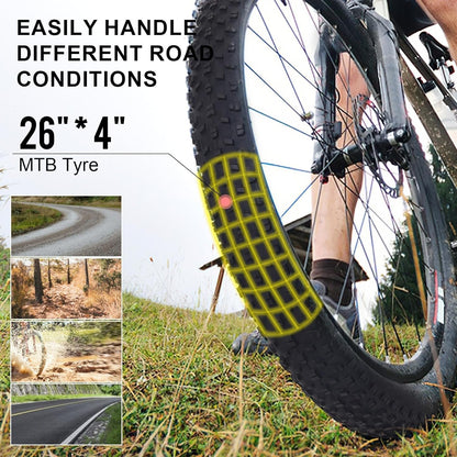 Electric Bike for Adults, 26" X 4" Fat Tire Ebike, 500W (Peak 750W) Mountain Electric Bicycles 20 MPH, 40 Miles 48V Li-Ion Battery, 21 Speed, Air