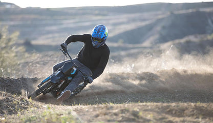 Stage2, M1 Electric Dirt Bike E Moto, 6000W (Peak) Brushless Motor, UL 2272 Compliant 60V Lithium Battery and Electrical System, up to 47 MPH, 3 Speed