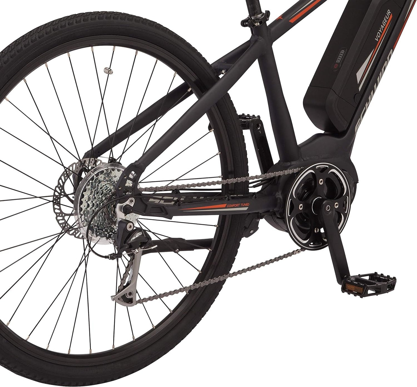Voyageur Electric Bike, Mid-Drive, Large Step-Through Frame, Dark Blue