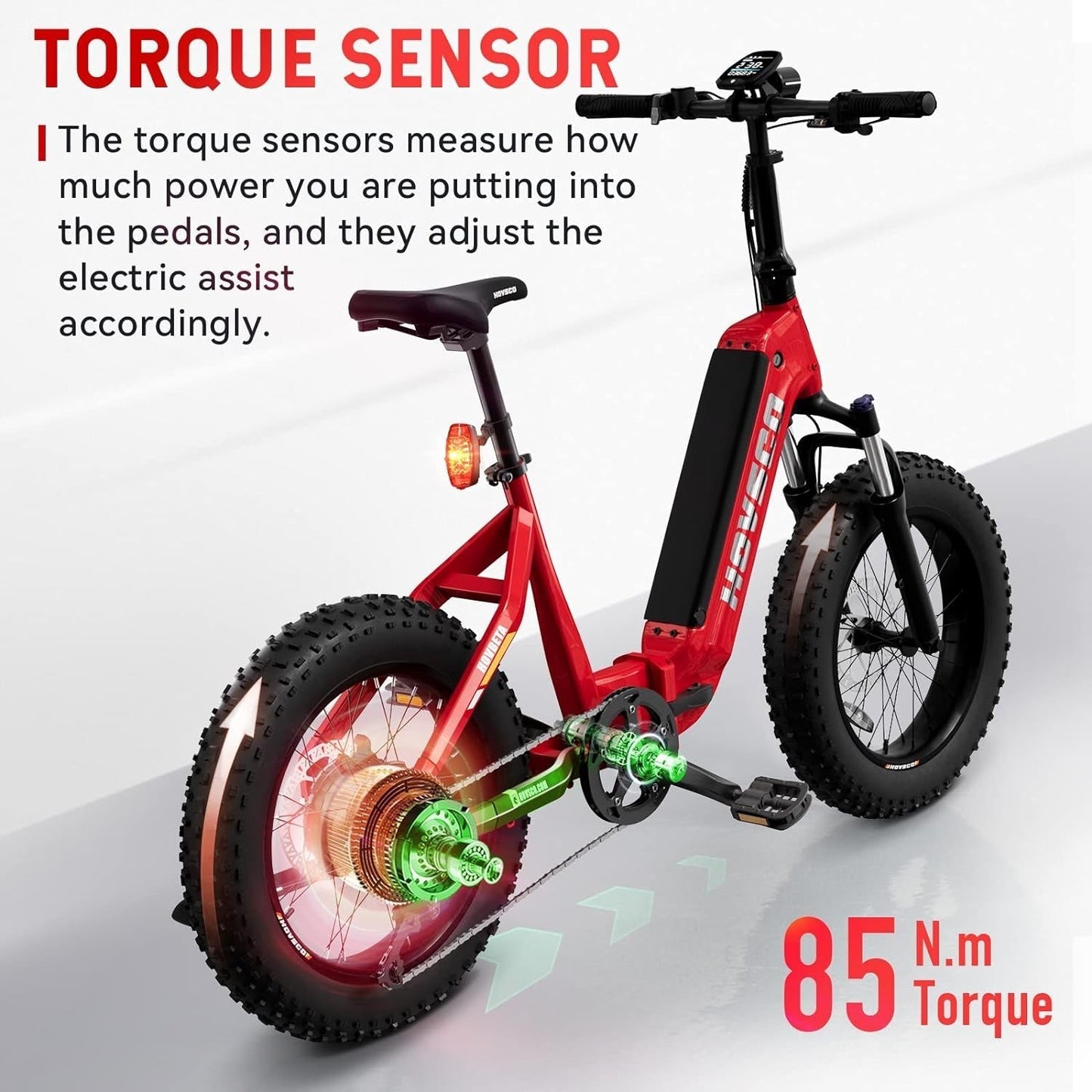 Electric Bike for Adults 750W Torque Sensor Ebike 28MPH, 20"X4" Fat Tire Ebikes for Adults with 48V 15Ah Removable Battery, Folding Electric Bicycle