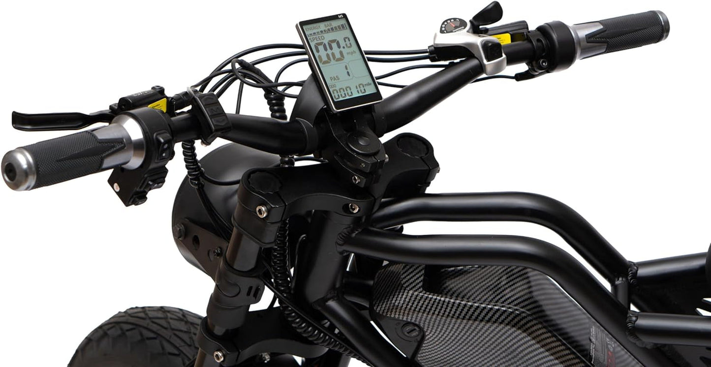 Black Raven - Full Suspension E-Bike. 48 Volt. 18 Ah. Full Twist Throttle.