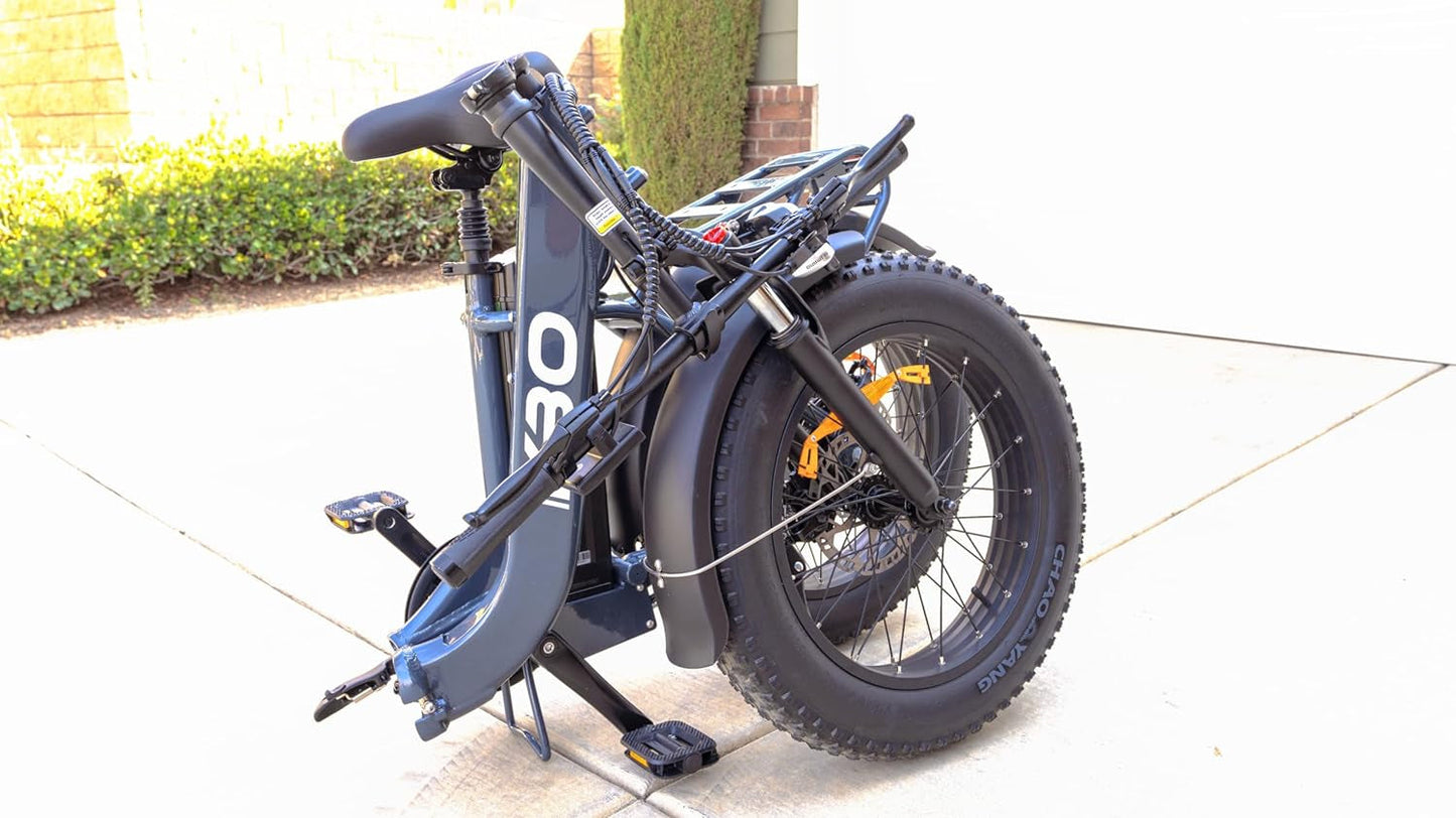 Foldable Ebike Flip/Compact 750W Electric Bike 48V 15.6Ah/748.8Wh Removable Battery 55MI Range 350LBS Payload 20"X4" Commuter Ebikes for Adults 25MPH