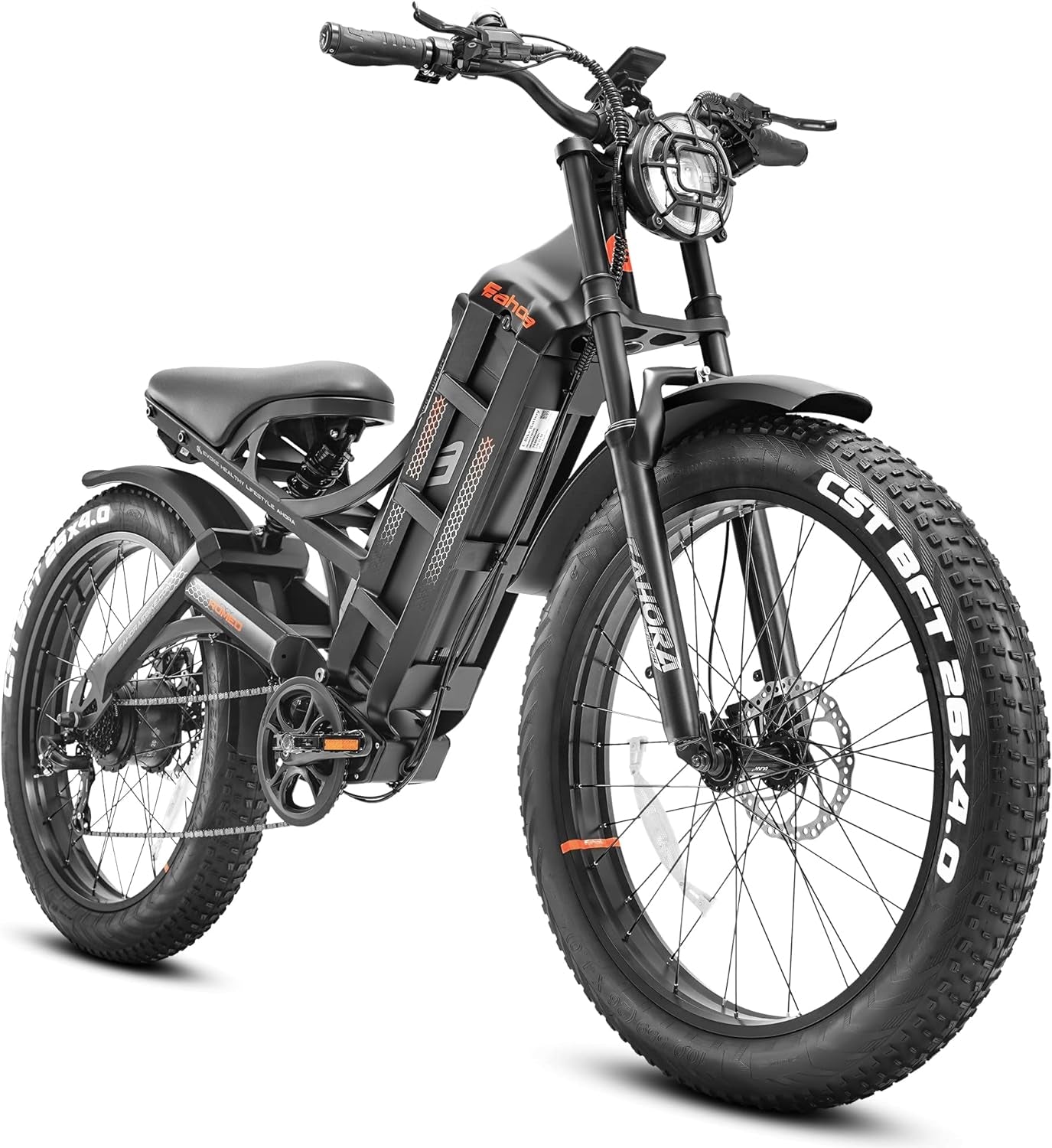 Romeo Electric Bike for Adults,1000W 60Ah 26 ''Fat Tire Electric Bike,120+ Miles Long Range Full Suspension Dual Hydraulic Brakes Mountain Bike for