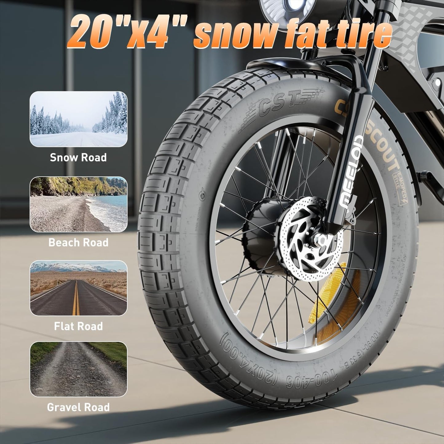 Electric Bike for Adults, 2400W Dual Motor and Dual Battery, 20 × 4.0" Fat Tire Electric Dirt Bike, 35MPH 150Mile Range Ebike for Travel and Commute,