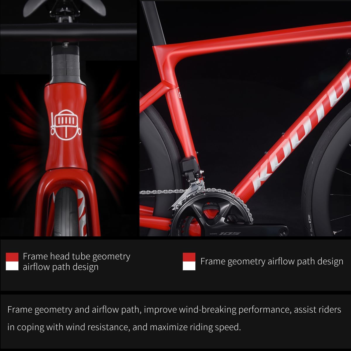 Carbon Road Bike Lightweight 24 Speed Electric Shifting Road Bicycle with Shimano Di2 7170 Groupset T1000 Full Carbon Frame & Fork with Disc Brake