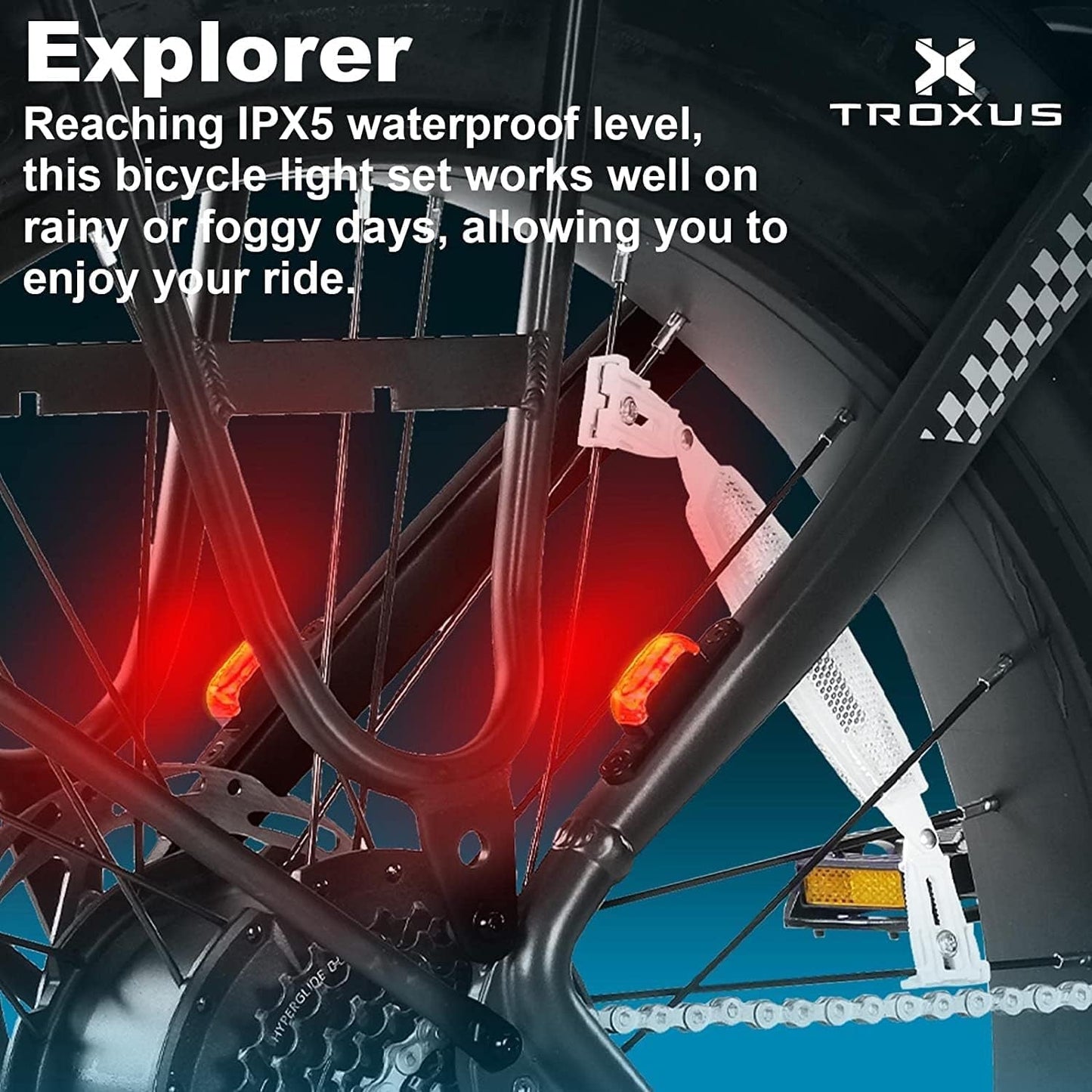 Electric Bike Adult Explorer Step over with 750W Motor, 26"X 4" Fat Tire All-Terrain Ebike (Blue)
