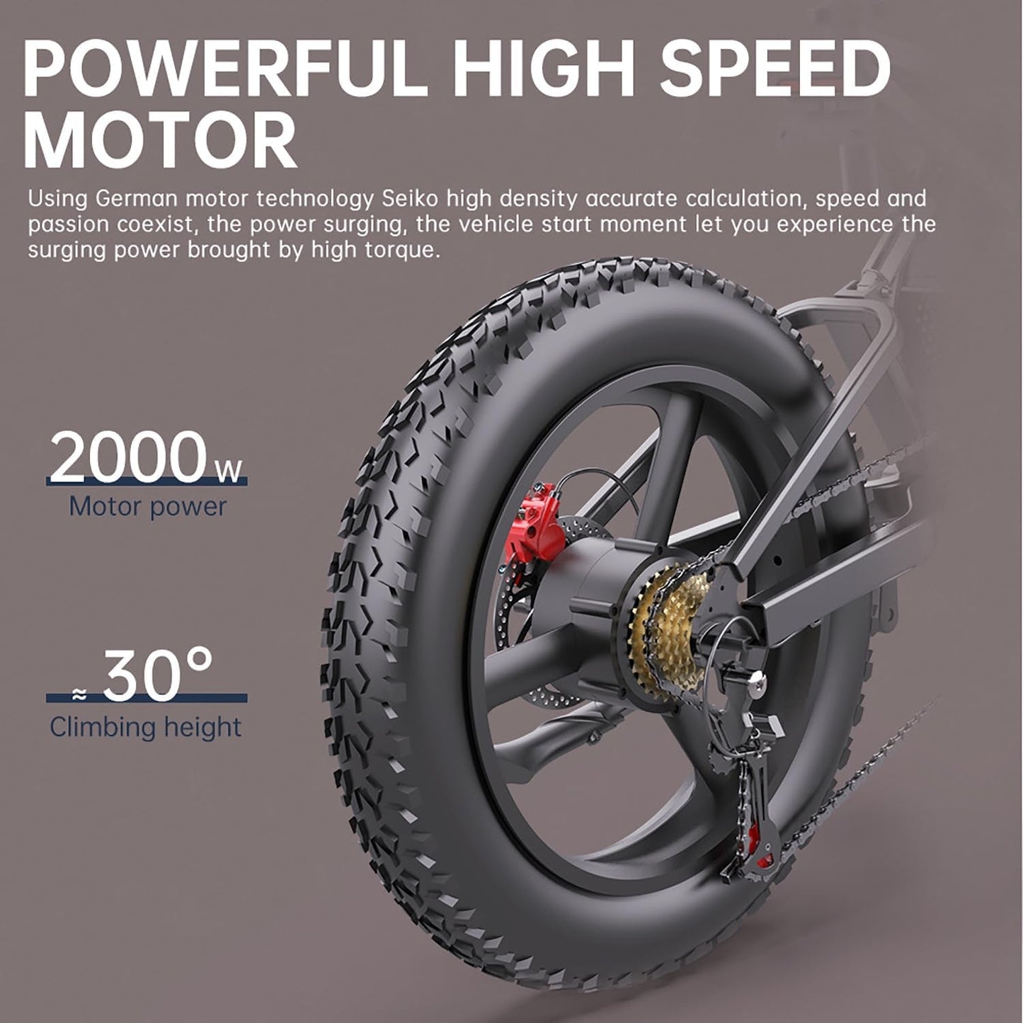X20 Electric Bike for Adults 2000W Brushless Motor 48V 35AH Removable Battery 7 Speed Gear up to 30MPH Mountain Moped Electric Bicycle 20" 4.0 Fat