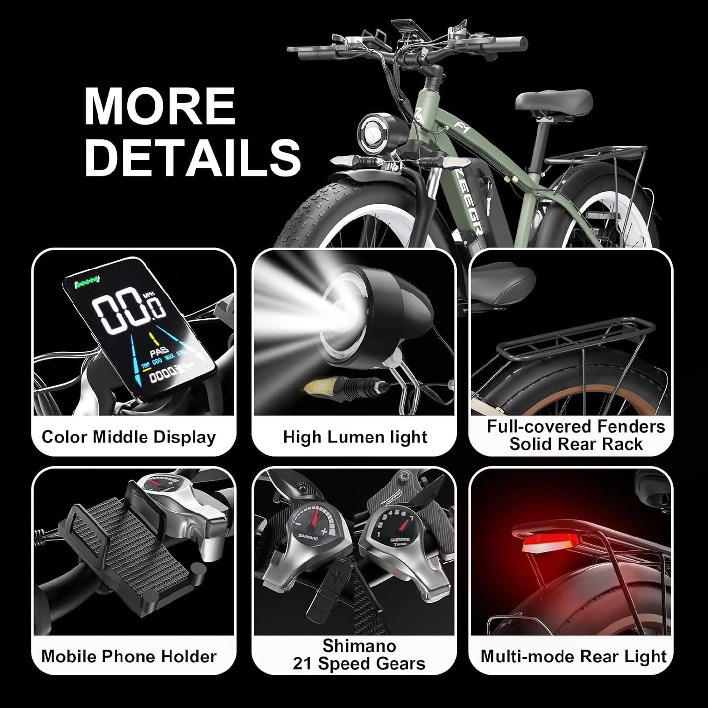 1000W Electric Bike for Adults,Powerful Motor 48V 16AH Battery Snow Beach Ebike Hydraulic Disc Brake Electric City Bike up to 31MPH All Terrain 26"