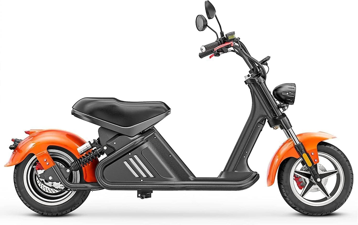 M2 3000W Electric Motorcycle, 46MPH 50Miles Range DOT Approved Electric Moped, 60V 40Ah Battery Dual Suspension Electric Motorcycle for Adults