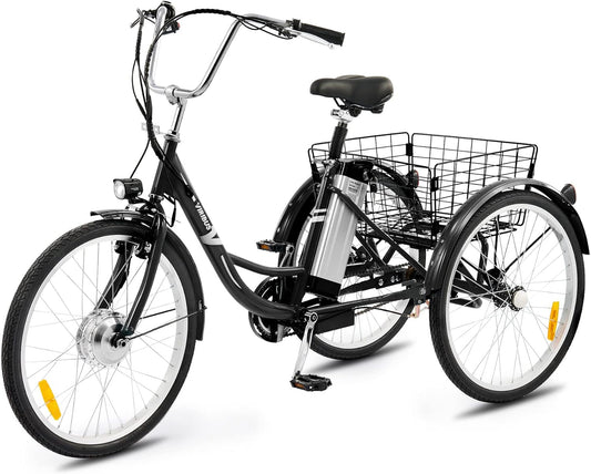 Electric Trike, Electric Tricycle for Adults with UL Tested 36V 10Ah Battery, 250W E Trike with Basket, 3 Wheel Electric Bicycle for Men Women Senior,