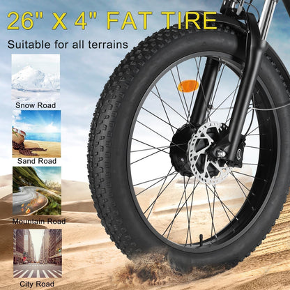 SMLRO XDC600 Dual Motors 22.4AH 2000W 26" Fat Tire Electric Bike 35MPH, Mountain E-Bike Electric Bicycle Ebikes for Adults