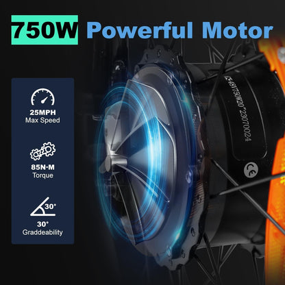 Electric Trike for Adults 100+ Miles Long Range 20" Fat Tire Electric Tricycle 750W 48V 31.5Ah Removable Dual Battery 3 Wheel Electric Bicycle with