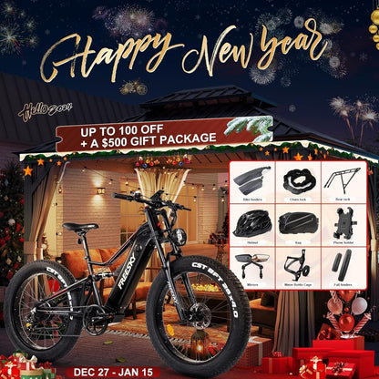Electric Bike for Adults 1000W BAFANG Motor 48V 20Ah Samsung Cells Battery 26" Fat Tire Full Suspension 35MPH Ebike