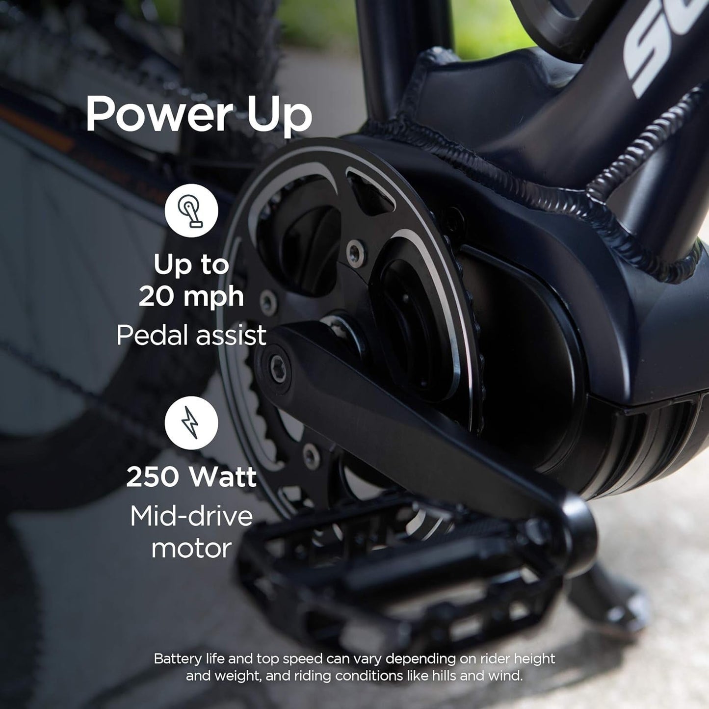 Voyageur Electric Bike, Mid-Drive, Large Step-Through Frame, Dark Blue