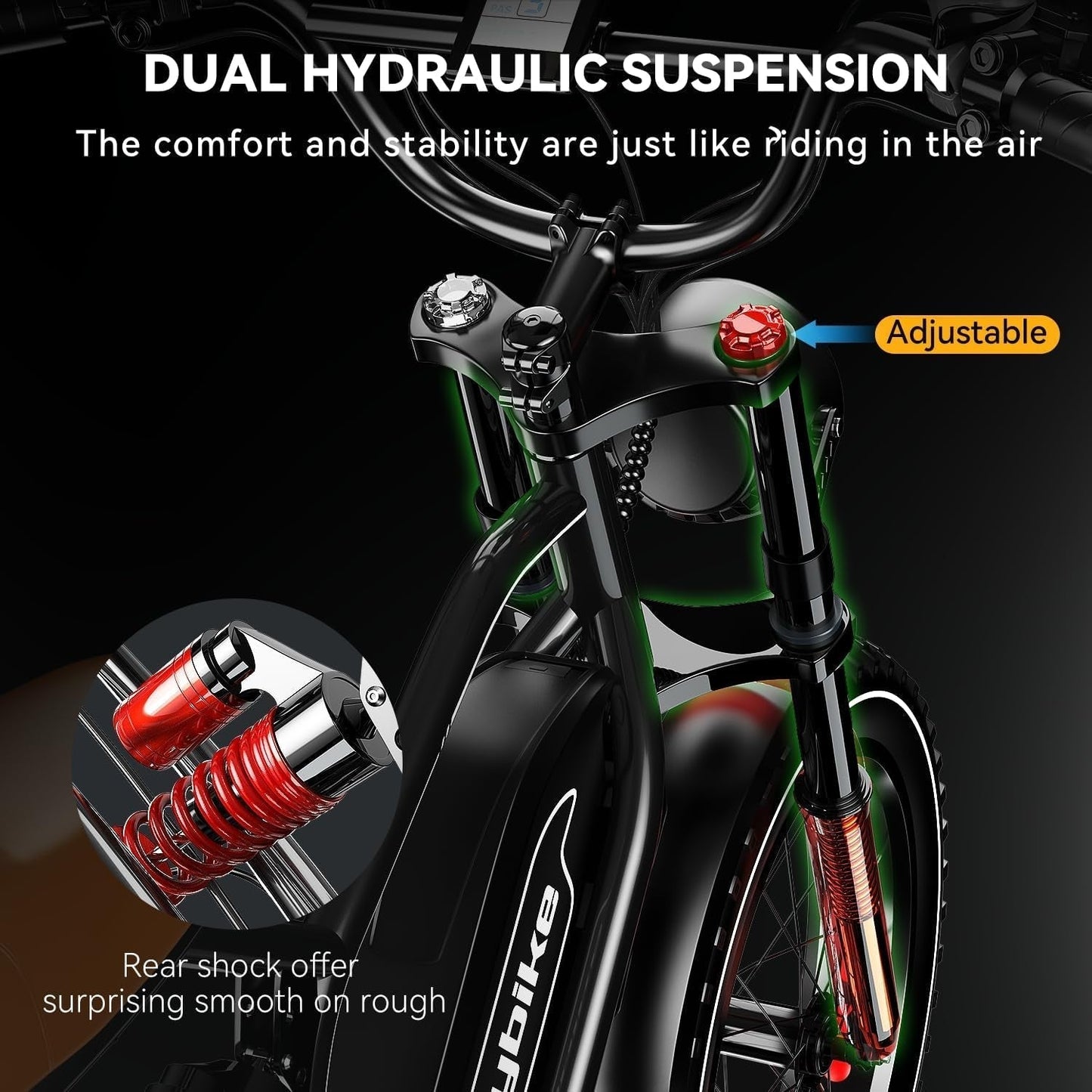 S4 Electric Bike,1000W Motor(Peak Out 1500W) with 48V 25Ah Battery,70+ Miles Long Range, 30Mph Fat Tires Ebike, All-Terrain, Ideal for Commuting,