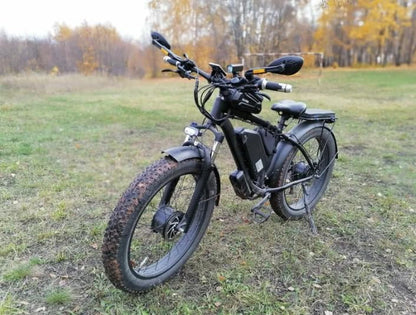 SMLRO XDC600 plus 2000W Electric Bicycle Adults Ebikes 35MPH, Dual Motor Electric Bike 48V 22.4AH Mountain E-Bike, 26"*4.0 Fat Tire Snow Beach Ebike