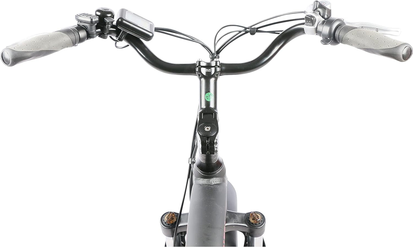 DJ Super Bike Step Thru 750W 48V 13Ah Power Electric Bicycle, Pearl White, LED Bike Light, Suspension Fork and Shimano Gear