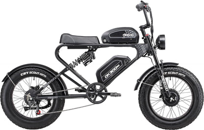 MEELOD Electric Bike for Adults with 2400W Dual Motor, 35Mph Max Speed, 48V 40Ah Dual Battery Ebikes for Adults, 20" X 4.0 Fat Tire Electric Bike,