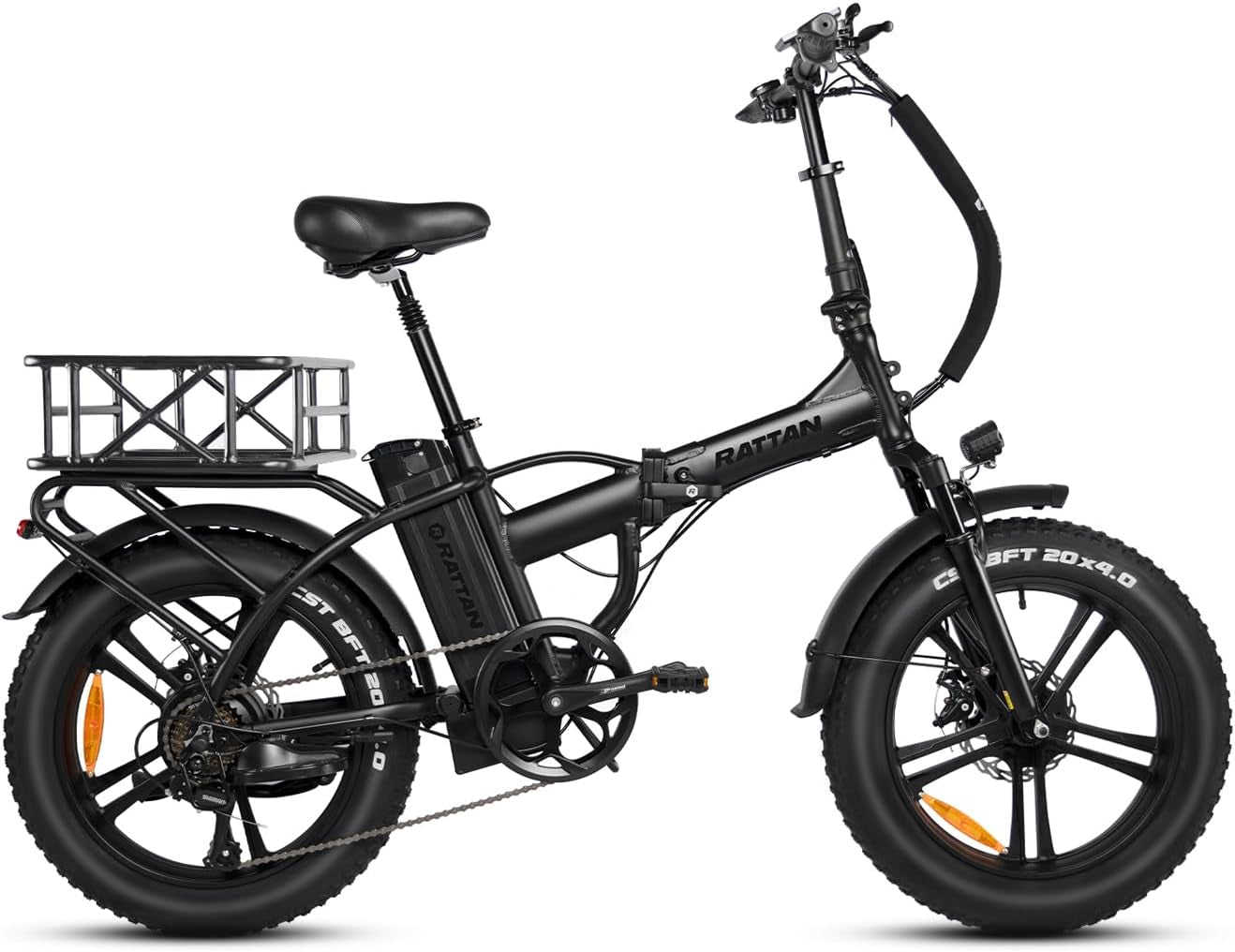 Rattan 750W Electric Bike for Adults 48V 13AH Removable Battery Foldable Electric Bikes LM/LF Pro Ebike 20" X 4.0 Fat Tire Electric Bicycles 2 Seater