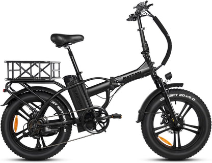 Rattan 750W Electric Bike for Adults 48V 13AH Removable Battery Foldable Electric Bikes LM/LF Pro Ebike 20" X 4.0 Fat Tire Electric Bicycles 2 Seater