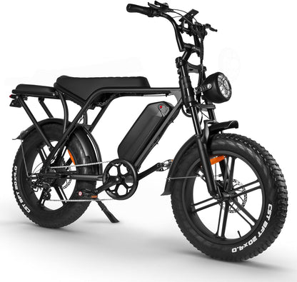 V8 Fat Tire Electric Bike, Electric Mountain Bike with 750W Motor 48V 15Ah Removable Larger Battery, 20'' Fat Tire, 31MPH Max Speed, Shimano 7 Speed,