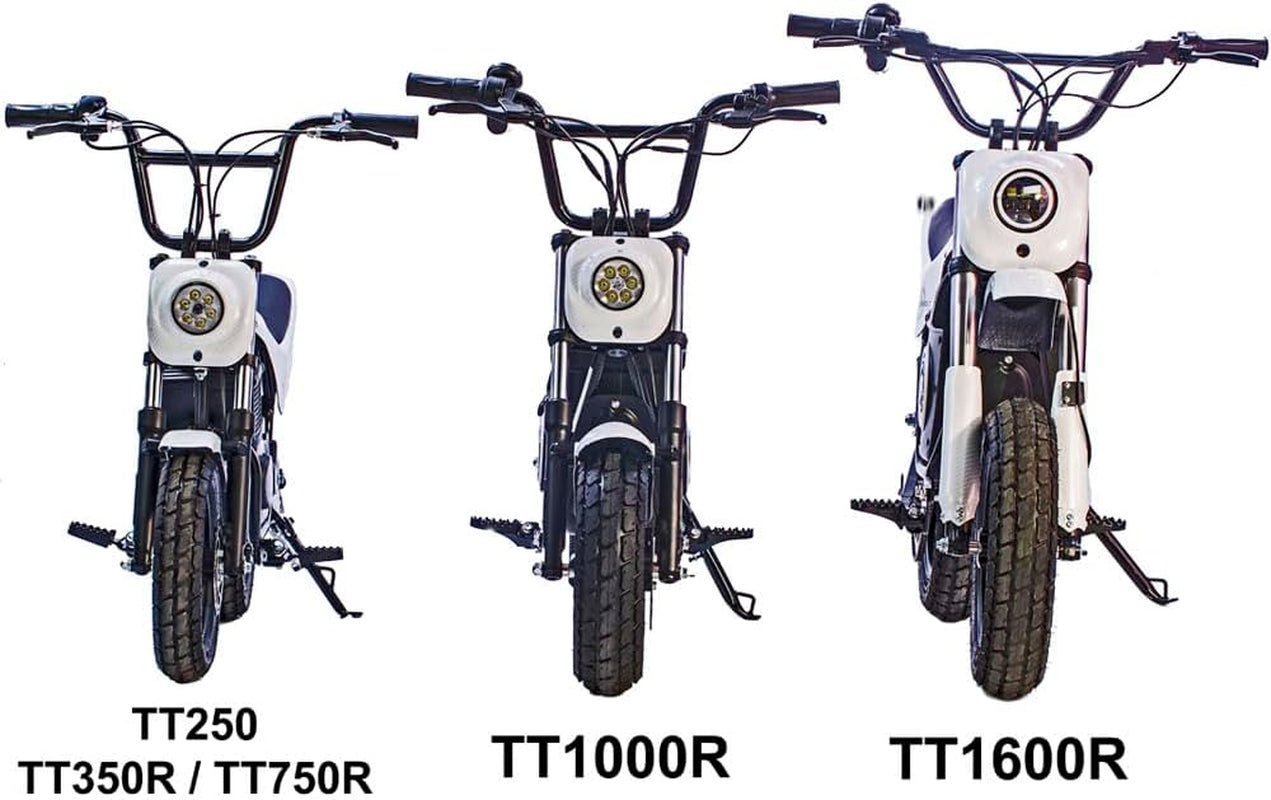 TT1000R, 1000W 48V Lithium Ion, 4 Speeds, 30 Mph, up to 350Lb Rider, Electric Mini Bike