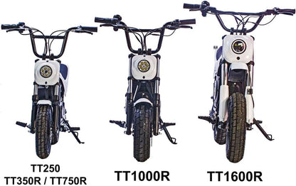 TT1000R, 1000W 48V Lithium Ion, 4 Speeds, 30 Mph, up to 350Lb Rider, Electric Mini Bike