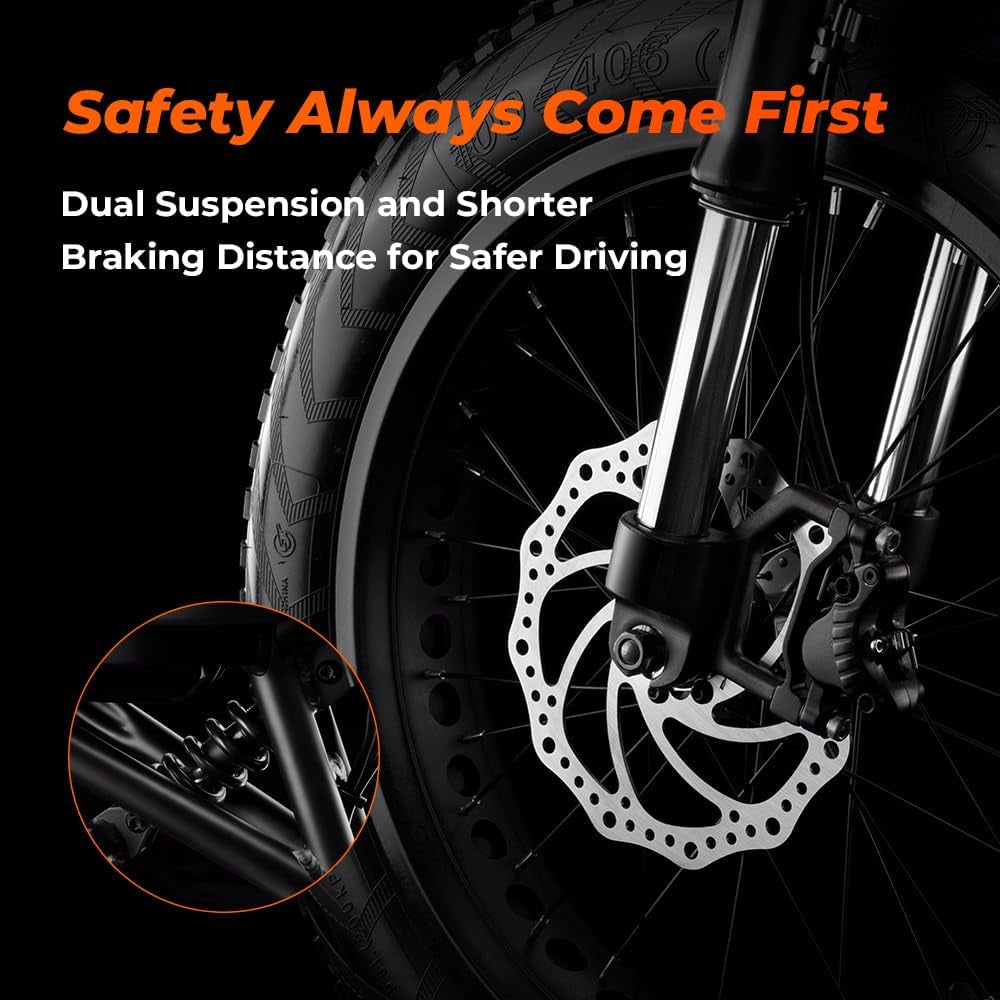 Trooper 01 Electric Bike for Adults Electric Bicycle Electric Mountain Bike 750W Motor 48V 20Ah LG Battery 20" Fat Tire