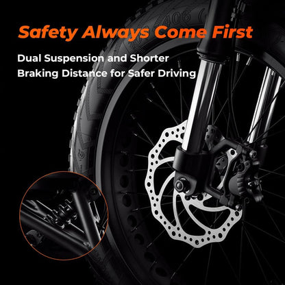 Trooper 01 Electric Bike for Adults Electric Bicycle Electric Mountain Bike 750W Motor 48V 20Ah LG Battery 20" Fat Tire
