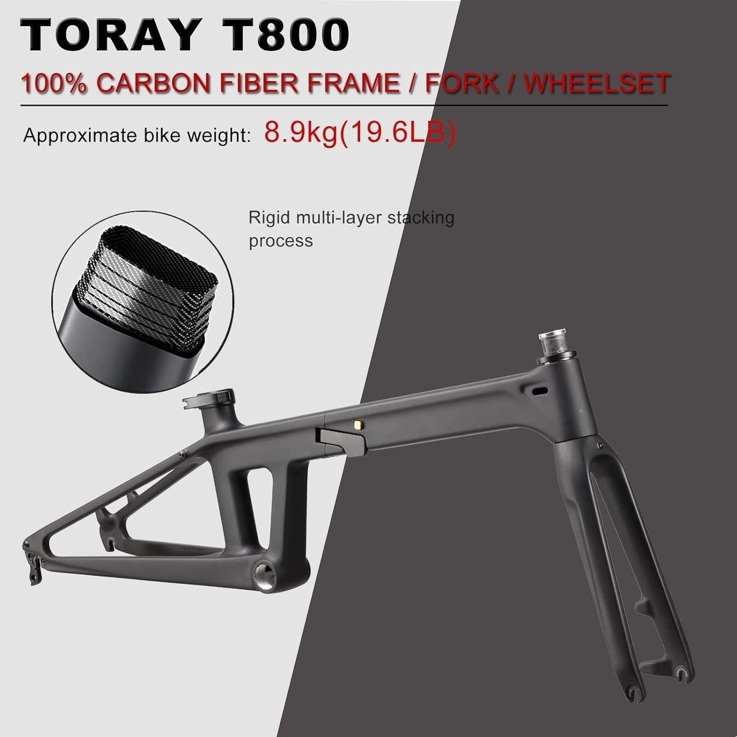 New Upgrade Folding Bike, 20 Inch Carbon Fiber Frame with Carbon Wheelset 9 Speed Mini City Bike Foldable Bicycle for Women Adults Men Ultra-Light