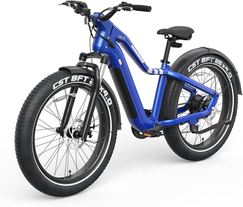 Ranger 4" Fat Tire E-Bike 330Lb Capacity BAFANG Rear Hub Motor 48V 750W Shimano 8-Speed Gears 45 Mile Range Custom LED Light Bar LCD Touchscreen