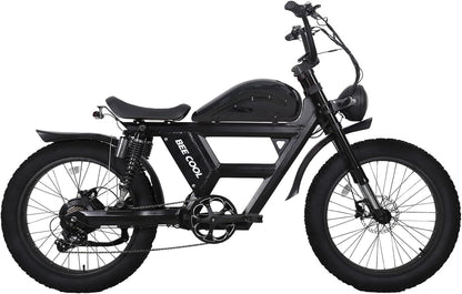 Bee Chanlenger Long Range Full Suspension Electric Bike, 1000W Motorcycle Ebike, 100MI+ Range, 48V 30Ah Battery 24"X4" Fat Tire, 400LBS Payload,