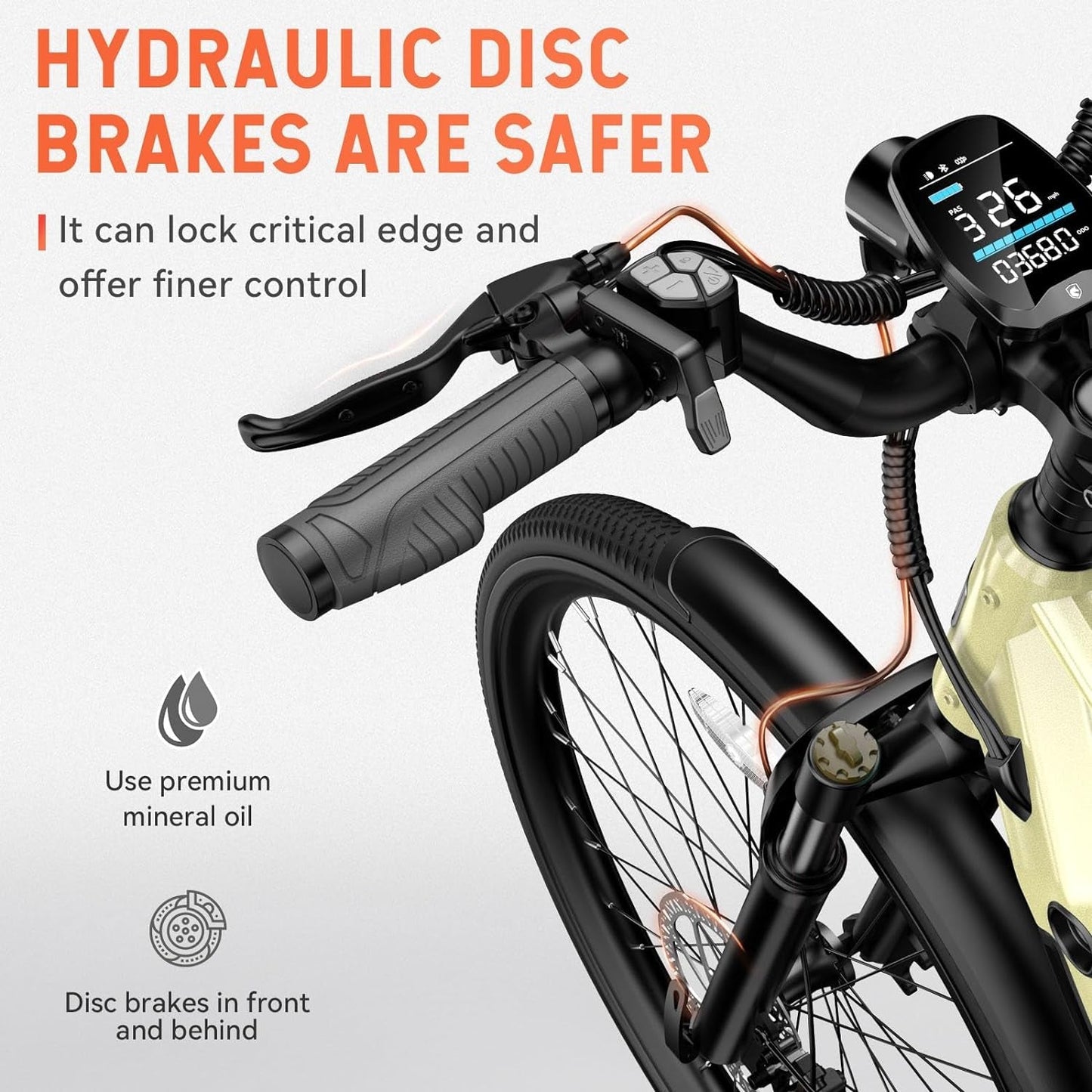 Electric Bike for Adults, Hovranger & Hovcity, Electric Bike Mountain Bike City Bike Commuting Bike Urban Bike Cruiser Bike